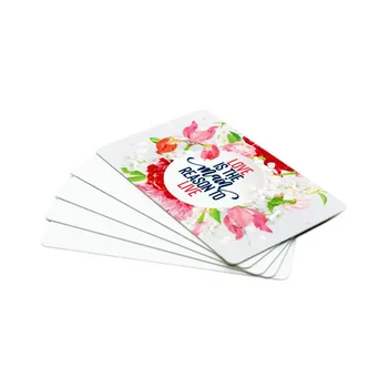 Безплатна доставка 150 бр/лот 0.45mm дебелина сублимационни заготовки алуминиеви карти с имена визитки за промоция подарък карта