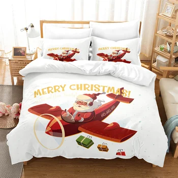 Весела Коледа спално бельо комплект деца пухени покритие комплект мода юрган покритие момчета и момичета Коледа утешител покритие спални комплекти