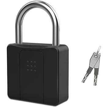 Водоустойчив пръстов отпечатък висяща брава с ключ пръстов отпечатък Bluetooth катинар, мантинела врата заключване, порта, склад