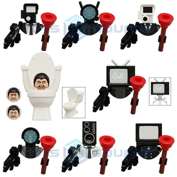 Говорителят телевизионен оператор тоалетна човек модел блокове MOC тухли комплект подаръци играчки за деца