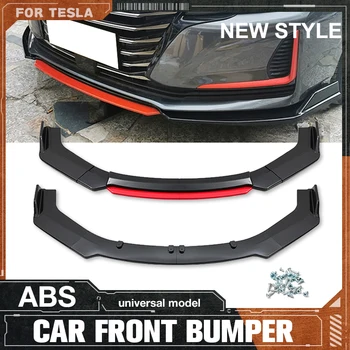 гореща продажба ABS материал устна на броня автомобилни общи предната лопата предна броня спортен стил универсален сплитер