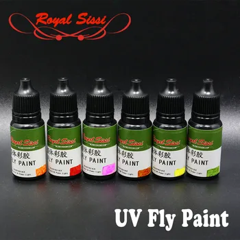  горещи 2бутилки цветна муха връзване UV лепило втвърдяване за секунди супер UV смола муха риболов химикали Royal Sissi муха обвързване материал