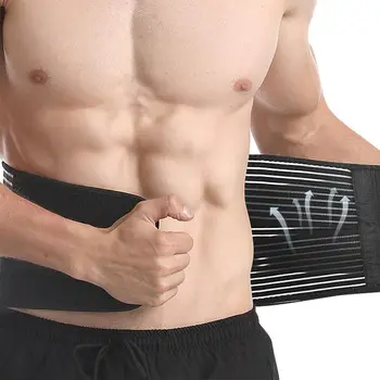 Дишаща задна скоба аксесоари Еластичен регулируем колан за подкрепа на гърба Унисекс противоплъзгащ спортен преса колан