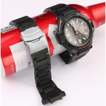 За Casio Air Fighter Специални композитни леки черни водоустойчиви Gw4000 Ga1100 GW-A1100 серия пластмасови стоманени каишка за часовник