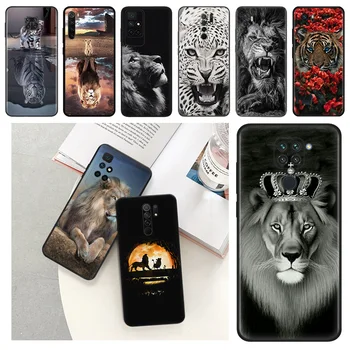 За Redmi Note 12 4G 12S 11 Pro 5G 11s 10 10s 9 9s 9t 8t 7 8 Tiger Lion King матов мек калъф за калъф за телефон