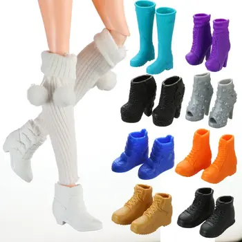 За дължина на стъпалото 2,2 см Обувки за кукли Мини плетени чорапи Мода Дълги колене Ботуши Високи токчета Ежедневни маратонки Кукли Аксесоари Играчки