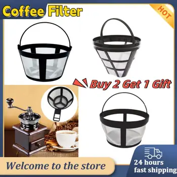 За многократна употреба найлон кафе пот филтър твърд филтър стил за многократна употреба постоянен дом кухненски аксесоари кошница кафепосуда лъжица цедка