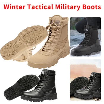 Зимни пустинни бойни ботуши Леки износоустойчиви тактически военни ботуши Високи обувки за лов на алпинизъм за мъже