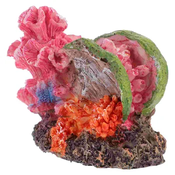 Изкуствен корал риба резервоар декор орнамент аквариум декорации Малка смола риф за растения