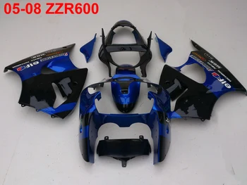  инжекционна форма 100% годни за Kawasaki Ninja ZZR600 05-08 сини черни обтекатели ZZR600 2005-2008 OT37