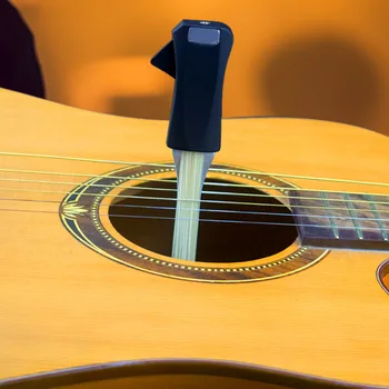 Класическа китара лък превключваем ултра-тънък дизайн удобна дръжка 21,5 см дължина черен за акустични аксесоари за китара