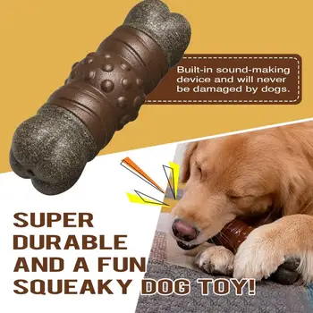 Куче скърцане играчка за насърчаване на здрави зъби венци трайни куче дъвчете играчка комплект за дъвчащи Скърцащи костни зъби за кученца за устно