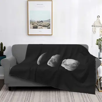 Лунно лунно затъмнение одеяло Фланела текстилен декор Тъмно пространство Sta дишаща супер мека хвърлят одеяла за легла на открито юрган
