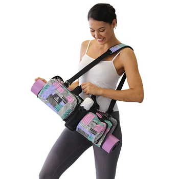 Многофункционален преносим йога чанта фитнес фитнес раница йога мат одеяло торбичка водоустойчив открит Оксфорд кърпа рамо чанта
