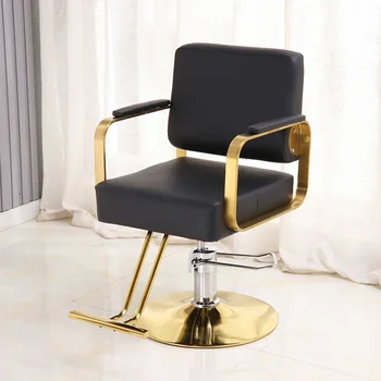 Модерен бръснарски стол за красота Въртящ се луксозен луксозен фризьорски бръснарски столове шампоан ергономичен Cadeiras салон мебели SR50SF