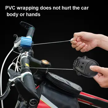 Мотоциклет каска парола заключване телескопични телени въжета багаж против кражба кабел безопасност заключване заключване код стомана велосипед заключване костюм W3K5
