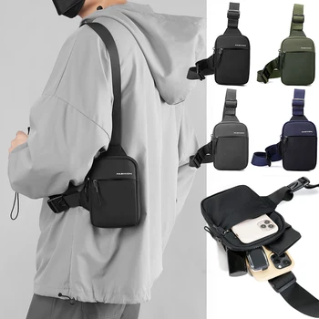 Мъже рамо гърдите чанта найлон водоустойчив открит спорт бягане колоездене колан чанта голям капацитет пътуване жени телефон торбичка чанта