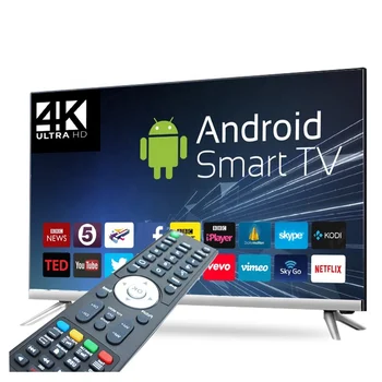 Най-добра цена 4K LCD телевизор Гуанджоу Фабрика плосък екран ултра HD 65 55 50 43 32 в инчов UHD интелигентен Android 32inch LED телевизор