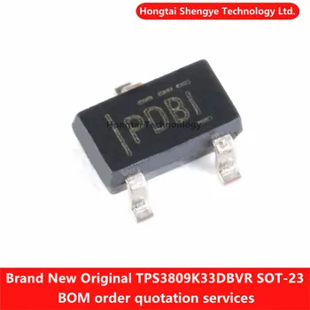 Нов оригинален SMT TPS3809K33DBVR СОТ-23 3-пинов чип за монитор на напрежението на захранването