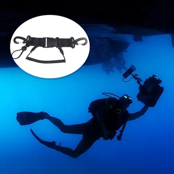 Подводна водолазна камера Пролет против изгубено въже Stretch Lanyard Coil Strap за плуване Консумативи за водолазни камери