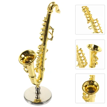 Практична миниатюрна саксофонна украса изящна симулация саксофон модел сплав мини алто саксофон тенор саксофон у дома декември