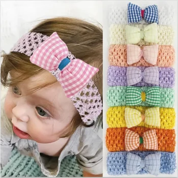 Пролет и лято Нов продукт Bowknot детска лента за глава бебе сладък, мек и удобен аксесоари за коса бебе лента за коса