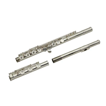 Професионален китайски сребро 17 затворена дупка C флейта старши играч флейта