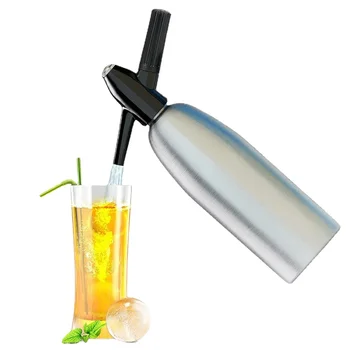 Професионален сифон за газирана вода 1L алуминиев CO2 блясък сода машина бар инструменти