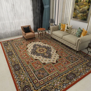 ретро персийски хол килим луксозен диван маса декорация начало голяма площ спалня нощно шкафче миещи се против хлъзгане подови постелки