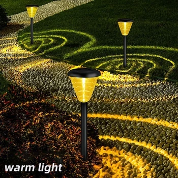 Слънчева светлина за косене на трева IP65Външна водоустойчива градинска трева Plug Декоративни светлини за домашен пейзаж Топла светлина и RGB два режима