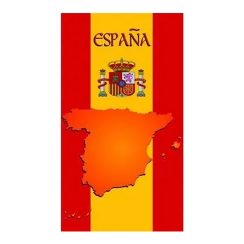 Смешни Испания Испански флаг микрофибър плаж пътуване кърпи меки абсорбиращи национален флаг коса главата лицето баня кърпа спа басейн подарък