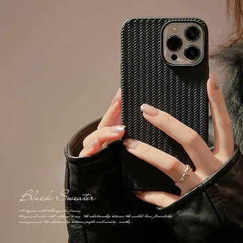 Тъкани модел Non-Slip Ins удароустойчив телефон случай за Iphone 11 12 14 15 Pro Max 7 8 плюс 13 x стилен минималистичен заден капак