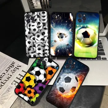 Футболна топка Калъф за футболен телефон Силиконов мек за iphone 15 14 13 12 11 Pro Mini XS MAX 8 7 6 Plus X XS XR Cover