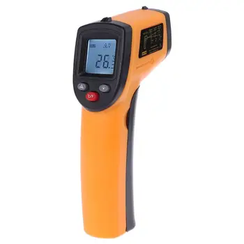  цифров термометър безконтактен LCD Температура -50 ~ 380 ° за тръби за гореща вода Повърхности за готвене R9UF