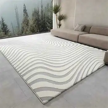 японски крем стил килим супер мека вълна килим хол детска спалня пухкав килим модерен луксозен голям площ фоайе етаж мат